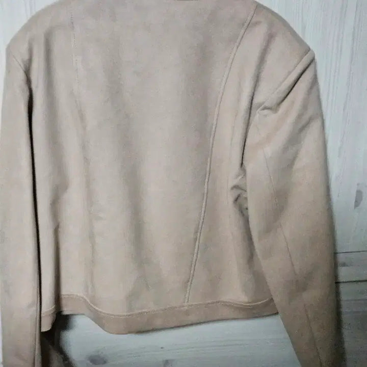 [BUNJANG] Gangjame Beige Suede Rider Jacket / 강자매 베이지 스웨이드 라이더 자켓