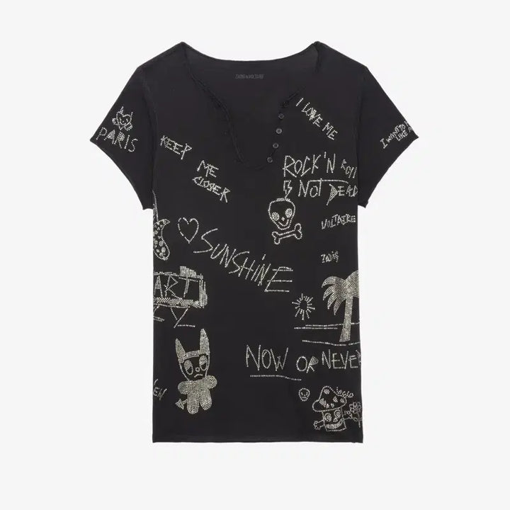 [BUNJANG] 쟈딕앤봋테르 Tunisien Multi Strass T-shirt / 쟈딕앤봋테르 Tunisien Multi Strass T-shirt