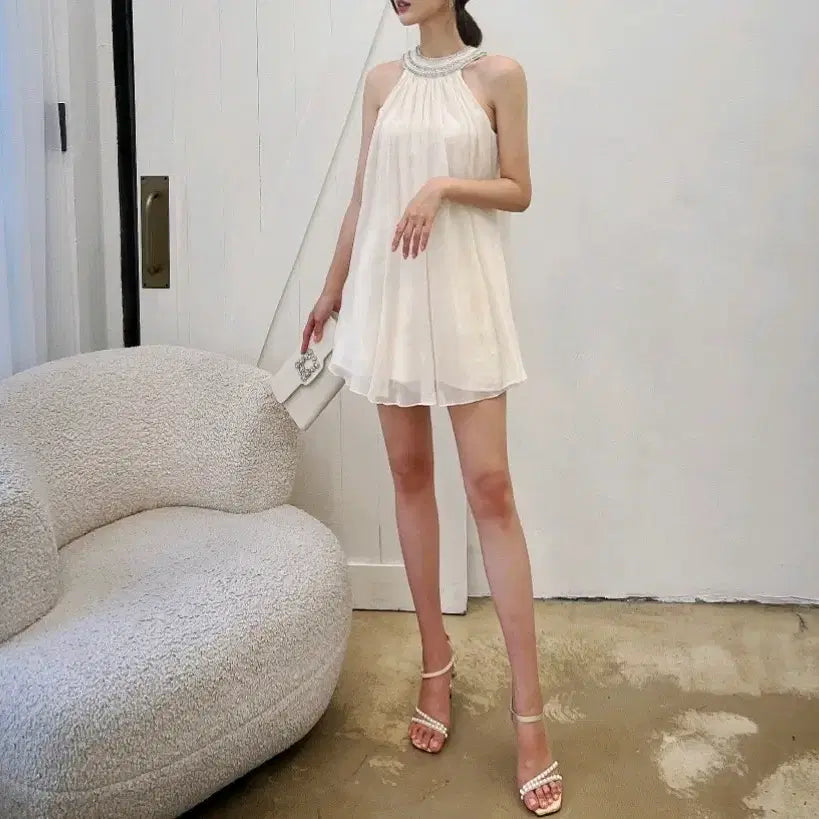 [BUNJANG] Chiffon Cubic Dress / 수입의류 쉬폰큐빅원피스 제이지 애셔