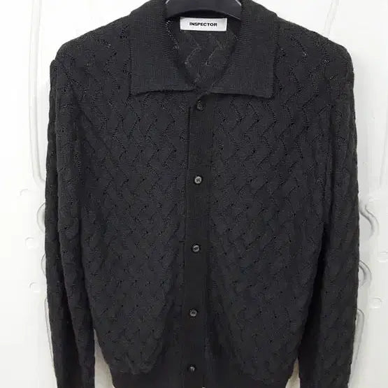 [BUNJANG] Inspector Wool Collar Cardigan Dark Grey Size 100 / 인스펙터  울 카라 가디건 다크그레이 100