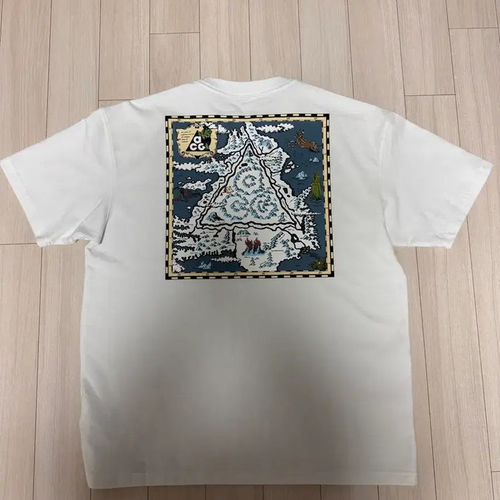 [BUNJANG] Nike ACG Iceland Map T-Shirt White L / 나이키 ACG 아이슬란드 맵 반팔티 화이트 L사이즈
