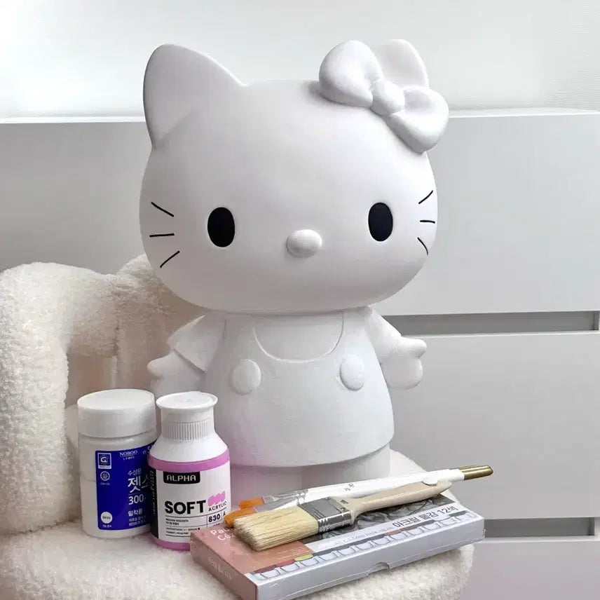 [BUNJANG] Hello Kitty Figure Piggy Bank Coloring Set Bundle / 헬로키티 피규어 저금통 채색 세트 일괄