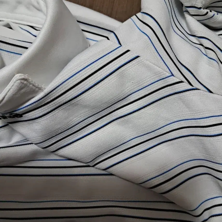 [BUNJANG] Adidas Striped Short Sleeve Polo Shirt / 아디다스 스트라이프 반팔 폴로티