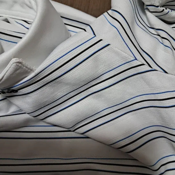 [BUNJANG] Adidas Striped Short Sleeve Polo Shirt / 아디다스 스트라이프 반팔 폴로티