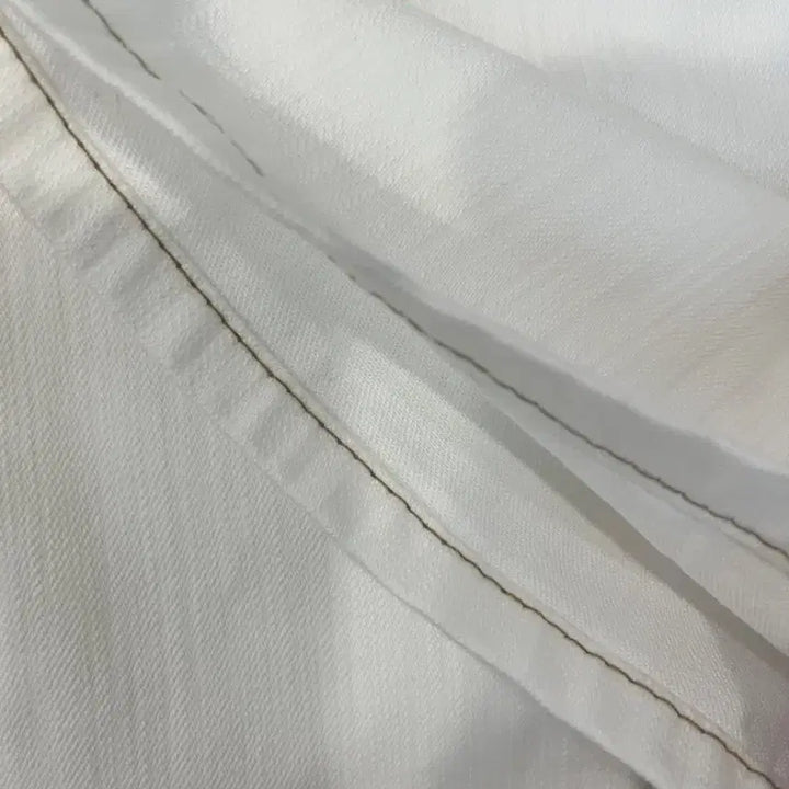 [BUNJANG] Unbranded White Wide Leg Pants (New) / 봄 여름 면바지 논페이드 화이트 와이드 팬츠 S (새상품)