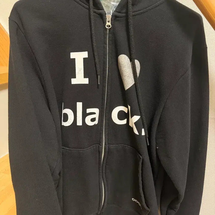 [BUNJANG] ODDAER i Black Hoodie Zip-Up Size 1 / 오도어 i black 후드집어 1사이즈