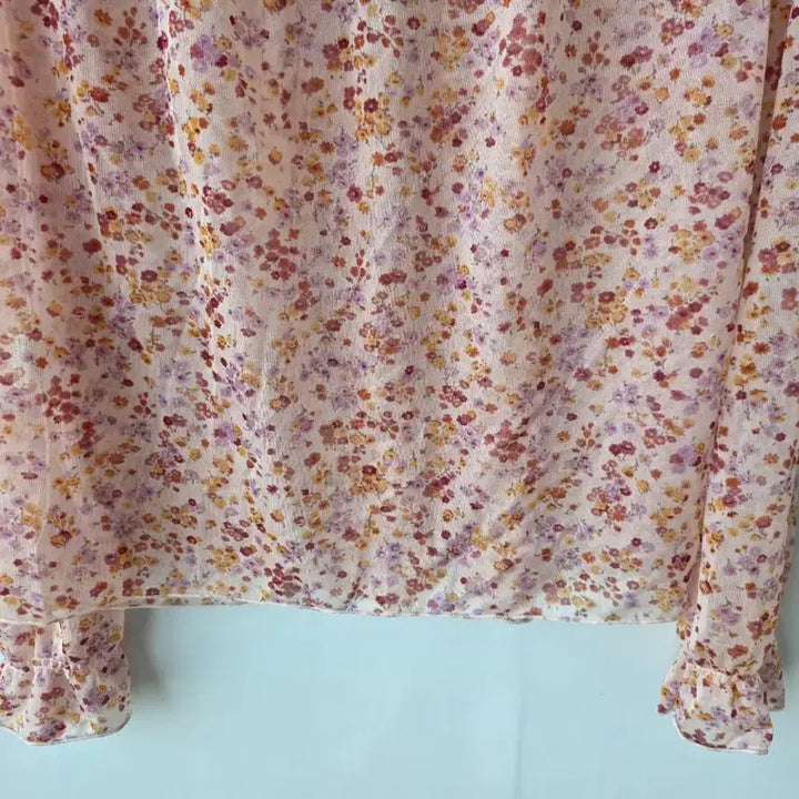 [SOLD OUT] 66-88)시스루 넥밴딩 블라우스