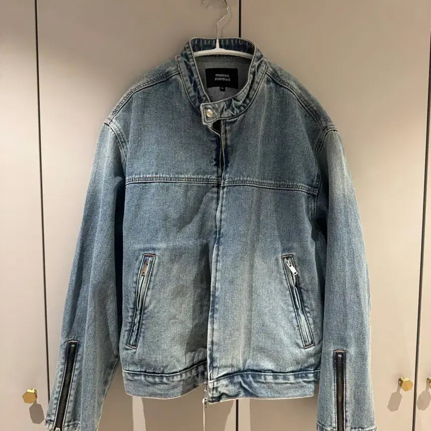 [BUNJANG] Musinsa Standard Denim Racer Jacket / 무신사 데님 레이서 자켓 (새상품)