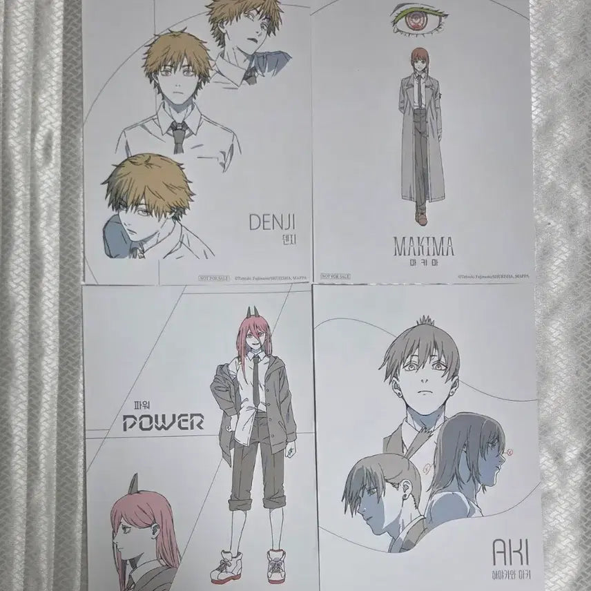 [BUNJANG] Chainsaw Man Hongdae Pop-up Store POB Poster Set / 체인소맨 홍대 팝업 구매특전 A4 원화 포스터 4종 + 쇼핑백