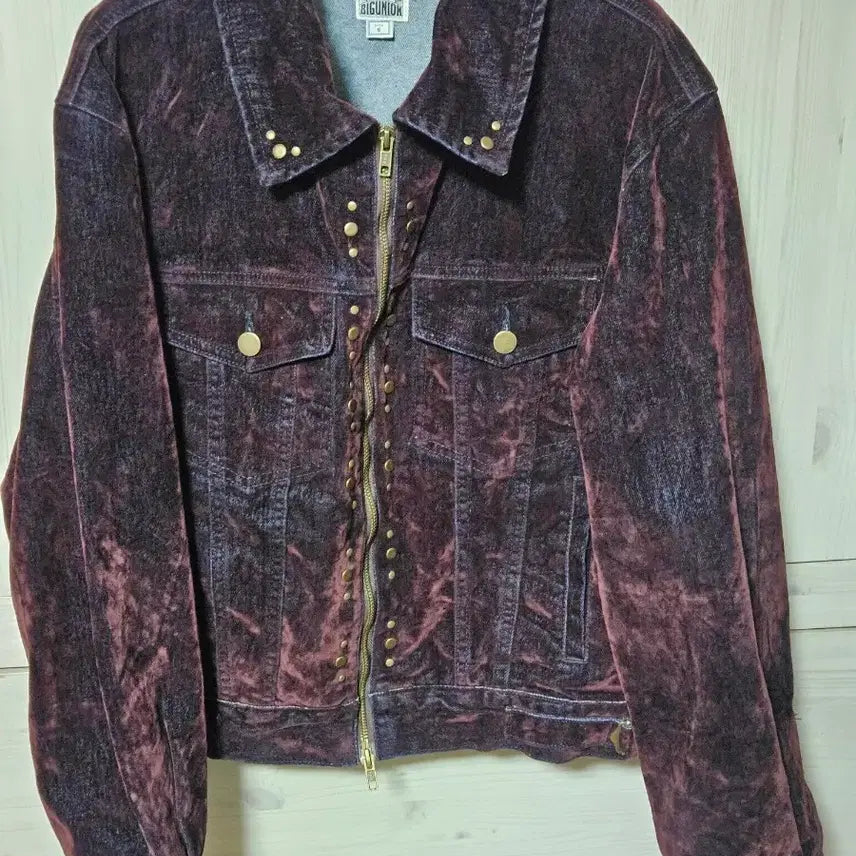 [BUNJANG] Big Union Velvet Denim Jacket / 빅유니온 벨벳 데님 자켓
