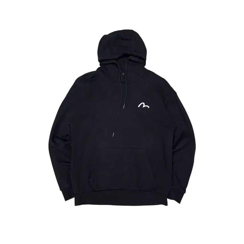 [BUNJANG] Evisu Black Hoodie / [L] 에비수 블랙 후드티