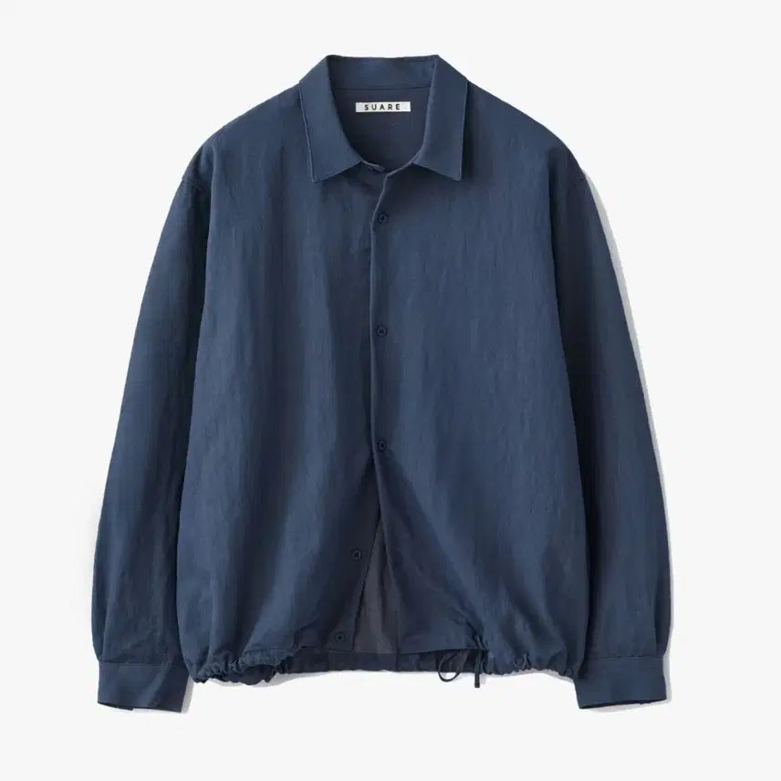 [BUNJANG] SUARE Daily String Gabardine Shirt Jacket Garlic Blue M / 수아레) 새상품 데일리 스트링 개버딘 셔츠 자켓 갈릭블루 M