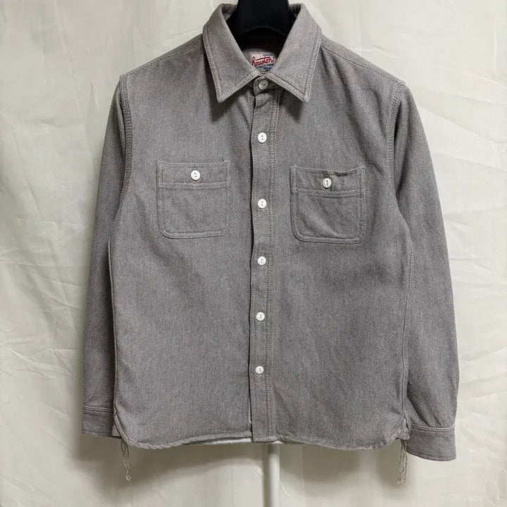 [BUNJANG] Houston Hard Twill Two Pocket Workshirt - Gray, M / 휴스턴 하드 트윌 투포켓 워크셔츠 / 그레이, M