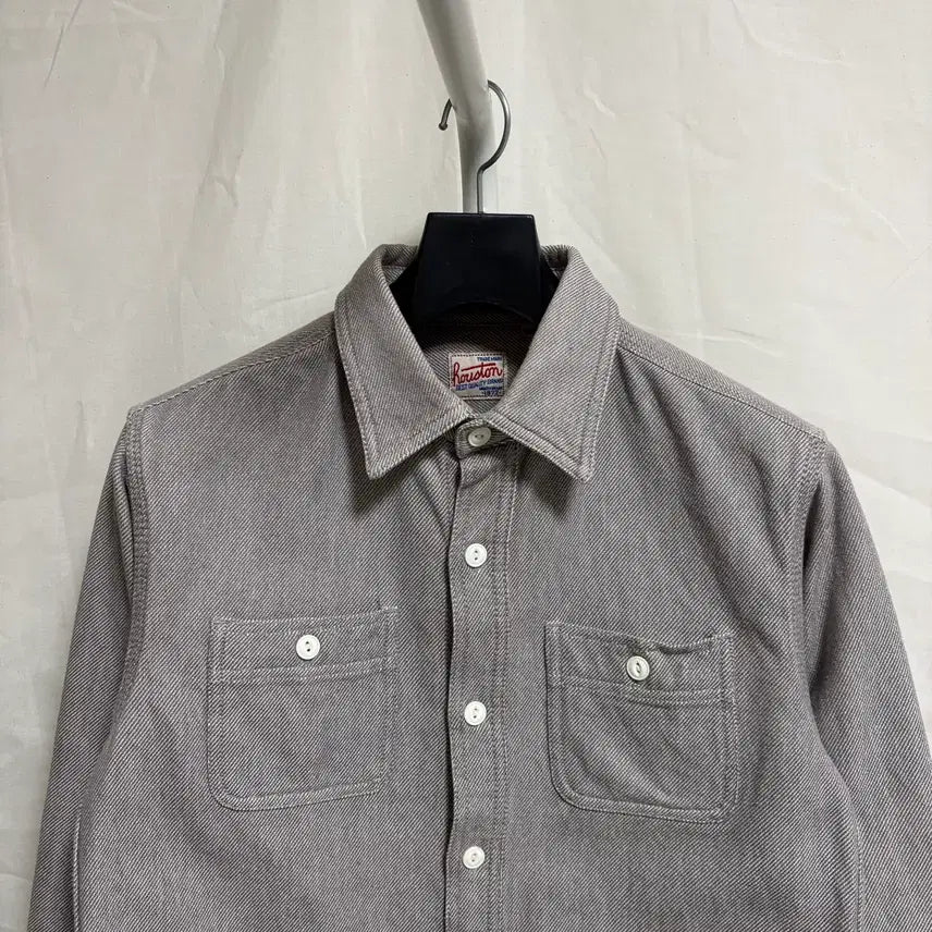 [BUNJANG] Houston Hard Twill Two Pocket Workshirt - Gray, M / 휴스턴 하드 트윌 투포켓 워크셔츠 / 그레이, M