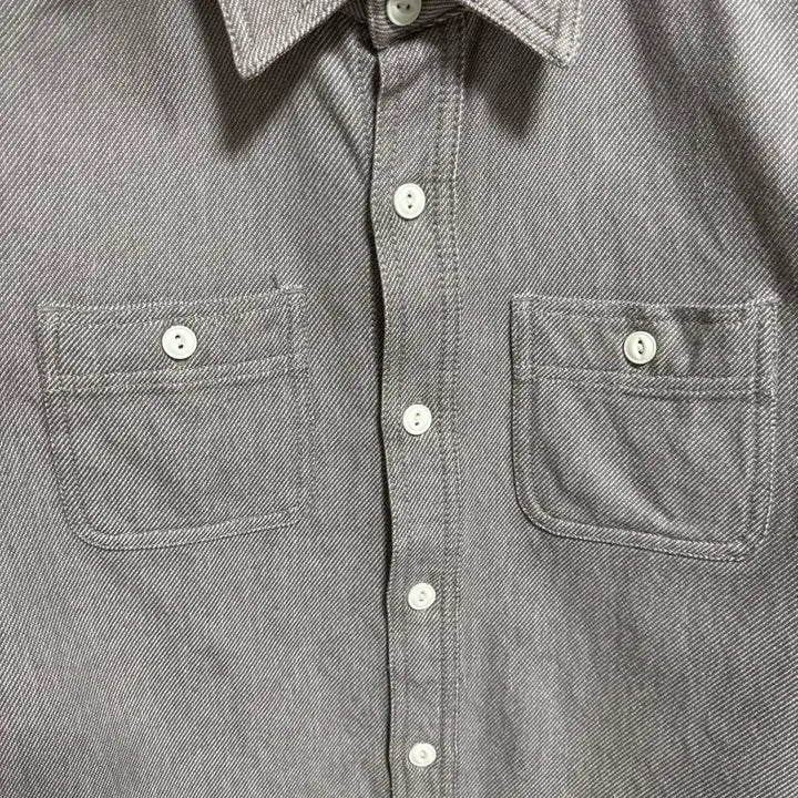 [BUNJANG] Houston Hard Twill Two Pocket Workshirt - Gray, M / 휴스턴 하드 트윌 투포켓 워크셔츠 / 그레이, M