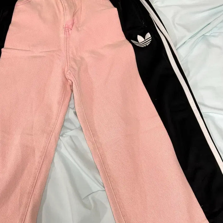 [BUNJANG] Adidas Custom Jeans / Black Jersey Pants / Pink Pants / 아디다스 커스텀 청바지 / 블랙 져지 / 핑크 바지