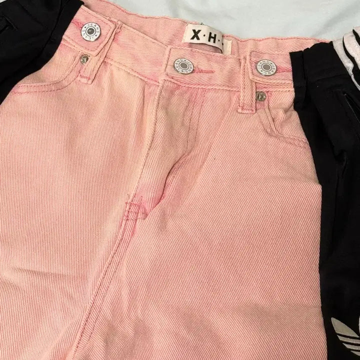 [BUNJANG] Adidas Custom Jeans / Black Jersey Pants / Pink Pants / 아디다스 커스텀 청바지 / 블랙 져지 / 핑크 바지