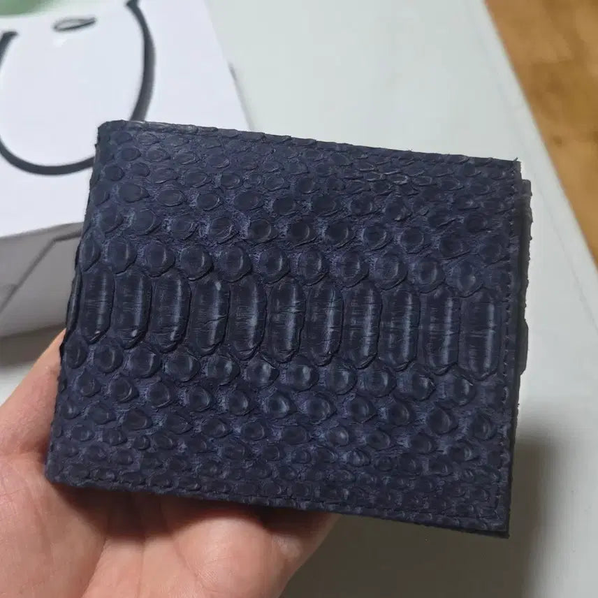 [BUNJANG] Real Python Leather Bifold Wallet with Certificate / [새제품] 리얼 파이톤(뱀가죽) 반지갑 (인증서 포함)