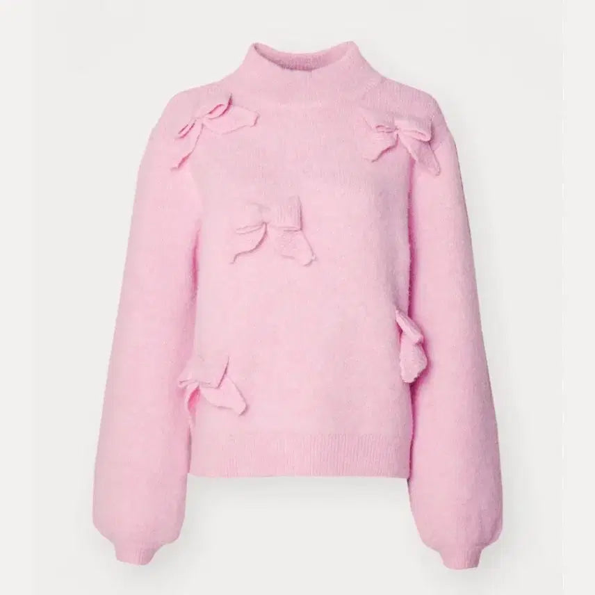 [BUNJANG] Cras Ribbon Balloon Sleeve Knit Sweater / 44 55 텍ㅇ새상품 정가45만 Cras 리본 벌룬소매 니트 스웨터