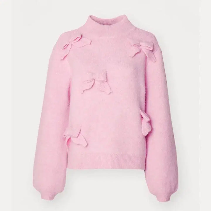 [BUNJANG] Cras Ribbon Balloon Sleeve Knit Sweater / 44 55 텍ㅇ새상품 정가45만 Cras 리본 벌룬소매 니트 스웨터