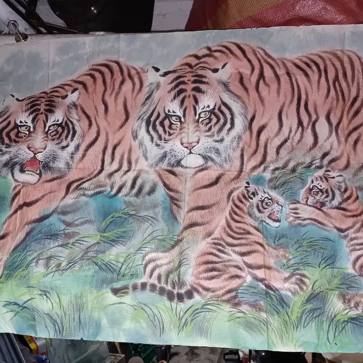 [BUNJANG] Tiger Family Painting / 호랑이 가족 그림 판매합니다   미사용