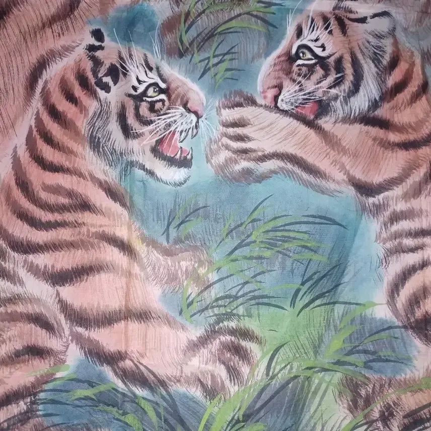 [BUNJANG] Tiger Family Painting / 호랑이 가족 그림 판매합니다   미사용