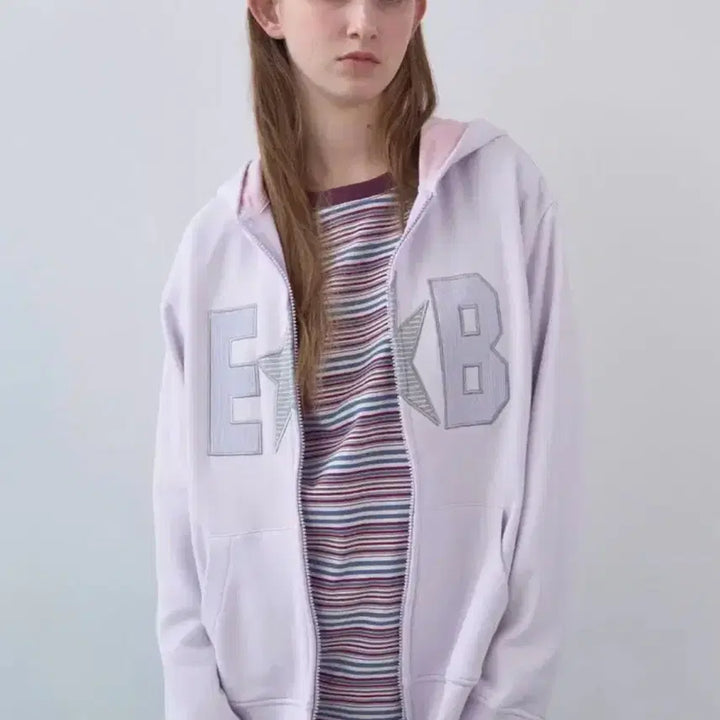 [BUNJANG] 엔조블루스 와플 패치 집업 후디 파스텔핑크 후드집업 / 엔조블루스 와플 패치 집업 후디 파스텔핑크 후드집업 <-> 네이비 교환