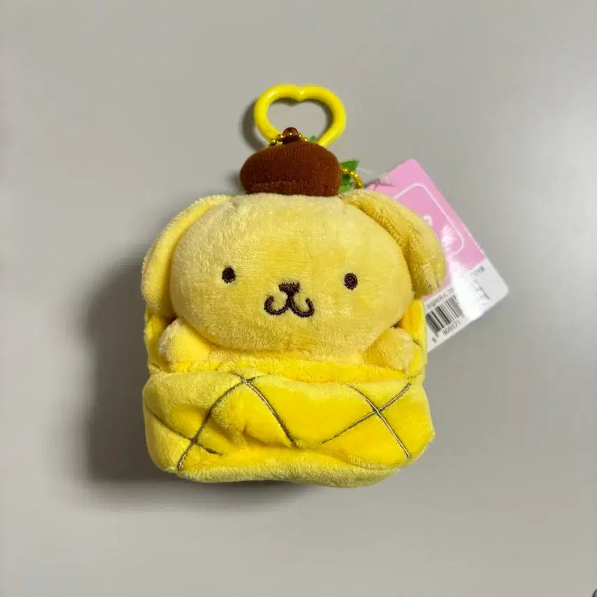 [BUNJANG] Sanrio Pompompurin Fruit House Pineapple Bag Charm Doll Keychain / 산리오 폼폼푸린 과일하우스 파인애플 가방걸이 인형 키링