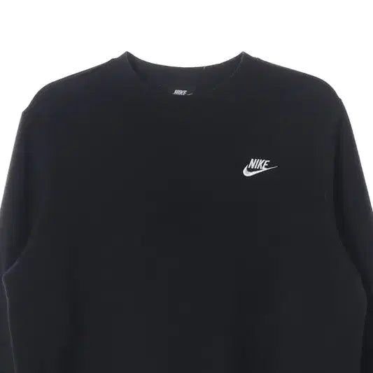 [BUNJANG] Nike Essential Small Swoosh Black Sweatshirt M / 나이키 에센셜 스몰 스우시 블랙 맨투맨 M