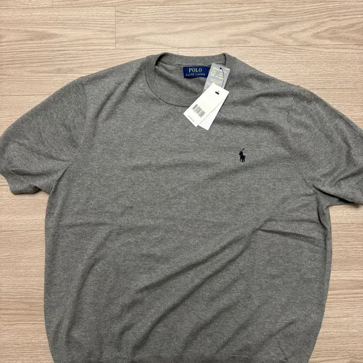[BUNJANG] Polo Ralph Lauren Gray Knit T-shirt / 폴로 랄프로렌 반팔 니트 그레이 xl