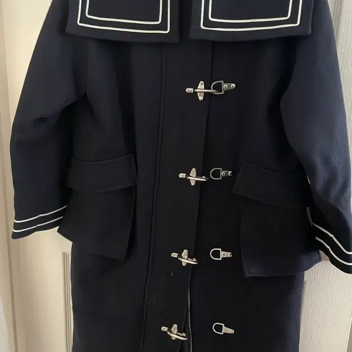 [BUNJANG] Freckle Sailor Wool Long Coat / 프레클 세일러 울 롱 코트