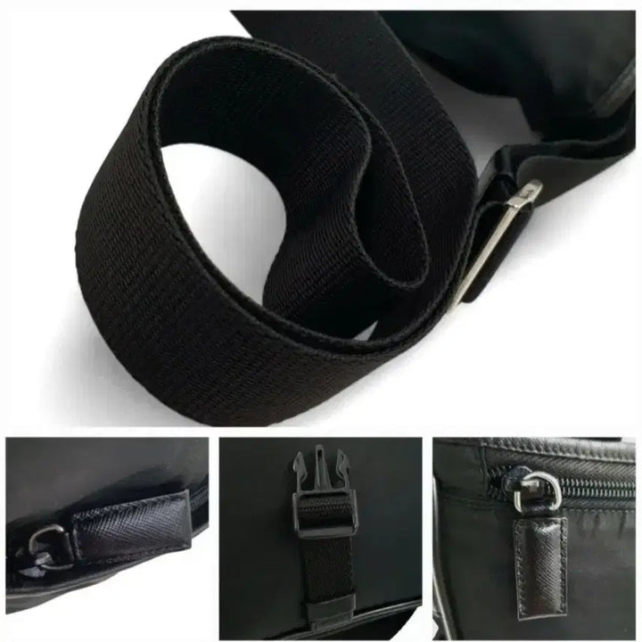 [BUNJANG] Prada Re-Nylon Black Mini Messenger Bag / 프라다 삼각로고 리나일론 블랙 미니 메신저백 숄더백