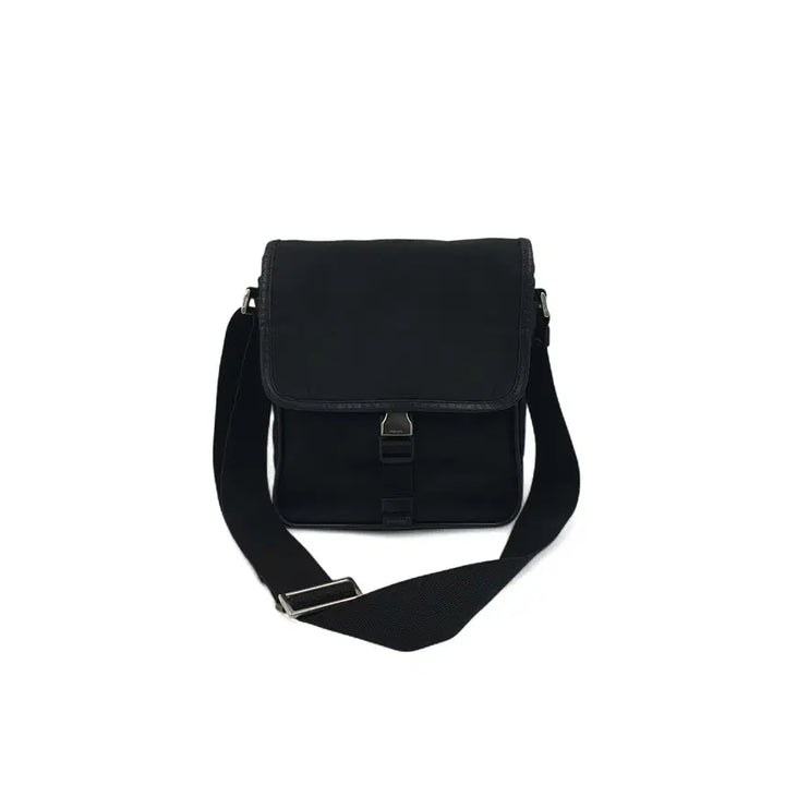 [BUNJANG] Prada Re-Nylon Black Mini Messenger Bag / 프라다 삼각로고 리나일론 블랙 미니 메신저백 숄더백