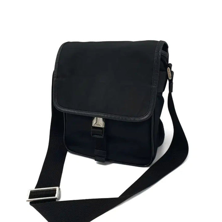 [BUNJANG] Prada Re-Nylon Black Mini Messenger Bag / 프라다 삼각로고 리나일론 블랙 미니 메신저백 숄더백