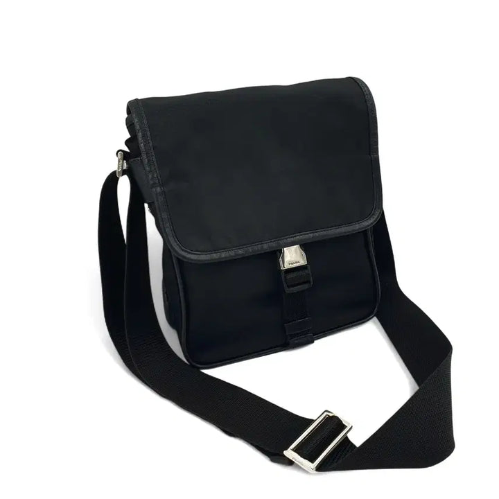 [BUNJANG] Prada Re-Nylon Black Mini Messenger Bag / 프라다 삼각로고 리나일론 블랙 미니 메신저백 숄더백