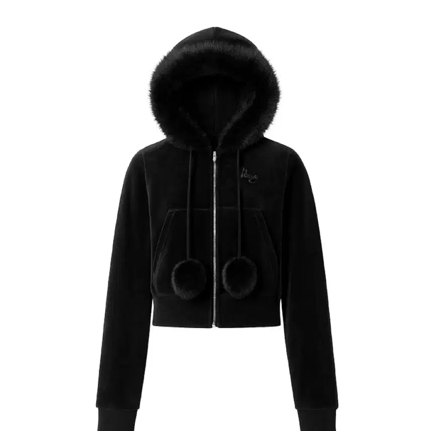 [BUNJANG] idang Velvet Fur Hoodie Jacket / 새상품) idang 아이당클럽 벨벳 퍼 후드집업