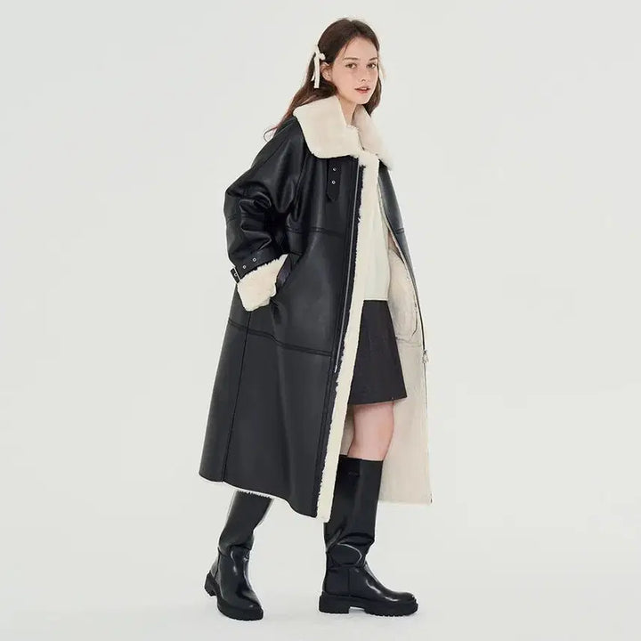 [BUNJANG] Metaphor Oversized Long Faux Fur Shearling Coat / 입고나간적 X - [메타퍼] 무스탕 코트 겨울 오버핏 롱 퍼 코트 무스탕