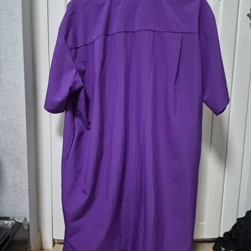 [BUNJANG] Purple Shirt Long Dress / 퍼플 셔츠원피스