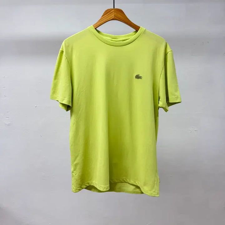 [BUNJANG] Lacoste Fluorescent Lime Short Sleeve T-Shirt - Size M / 라코스테 반팔 티셔츠 형광 라임 M JS42