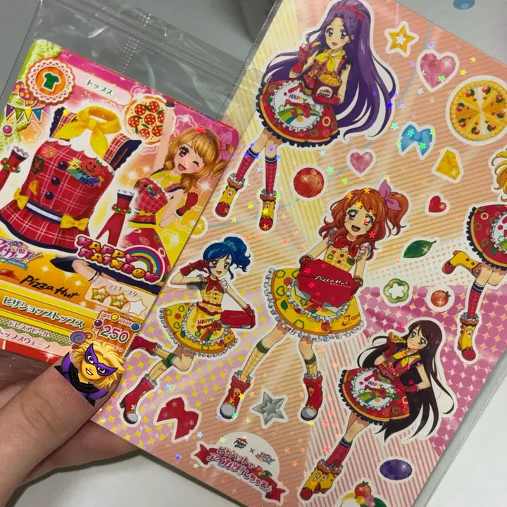 [SOLD OUT] 아이카츠 극장판 피자헛 콜라보 피자샵 코디 카드 스티커 박스 세트