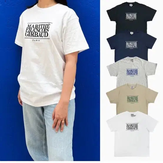 [BUNJANG] Marithe Francois Girbaud Mélange Short Sleeve T-Shirt / 마리떼 프랑소와 저버 멜란지 반팔 미개봉 새상품