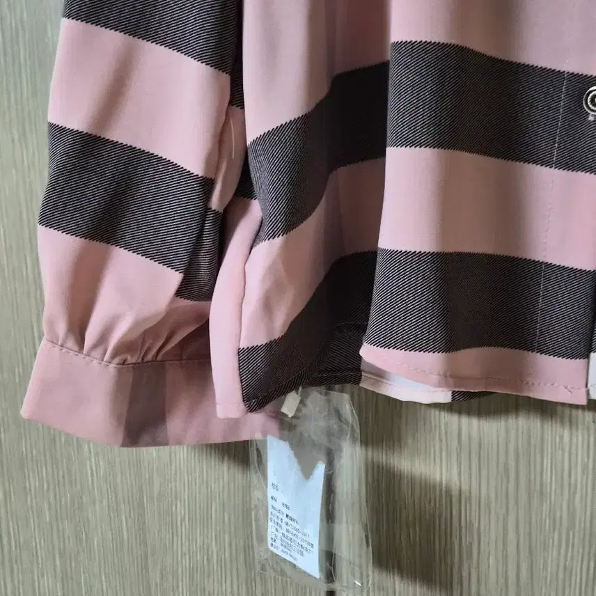 [SOLD OUT] 체크 셔츠 블라우스 핑크 블랙 패턴 77  새상품