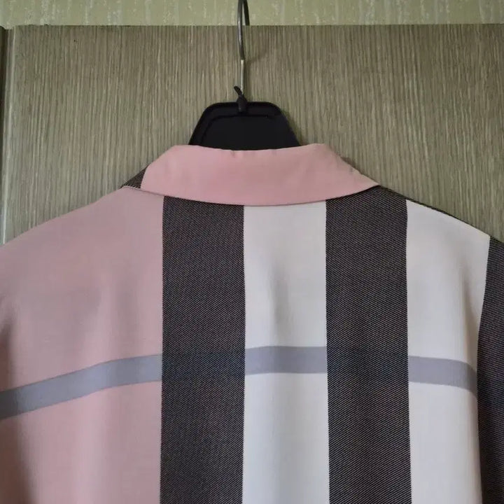 [SOLD OUT] 체크 셔츠 블라우스 핑크 블랙 패턴 77  새상품