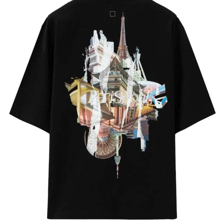 [BUNJANG] Wooyoungmi City Graphic T-Shirt Size 48 / 우영미 시티 그래픽 티셔츠 48사이즈 판매합니다