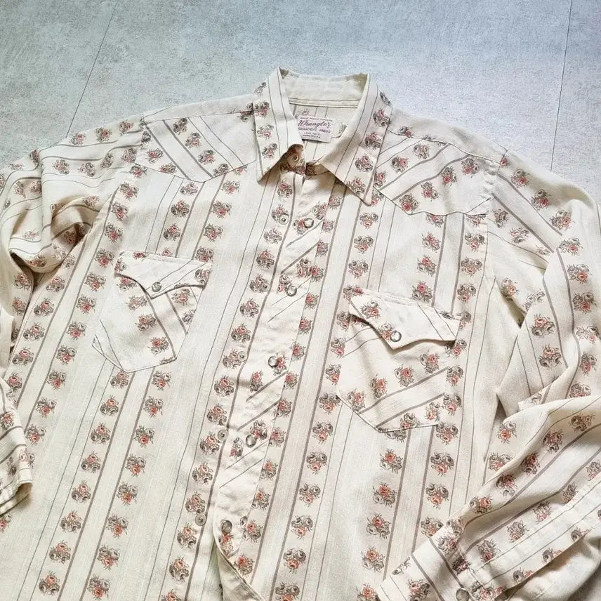 [BUNJANG] 1970s USA Wrangler Western Shirt Size L / 70s USA 랭글러 웨스턴 셔츠 16, L sz
