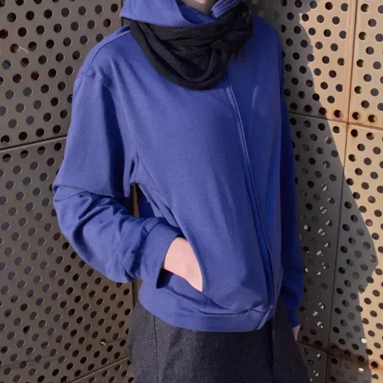 [BUNJANG] MU:DE Lounge Hoodie Zip-Up Blue 3 / 머듈 라운지 후드집업 블루 3