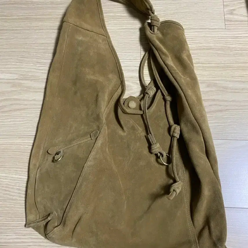 [BUNJANG] Archivépke Knotted Layer Bag Suede Caramel / 아카이브앱크 노티드 레이어백 스웨이드 카라멜