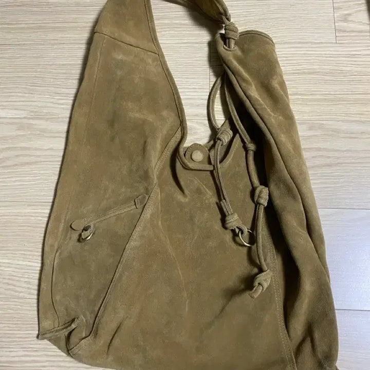 [BUNJANG] Archivépke Knotted Layer Bag Suede Caramel / 아카이브앱크 노티드 레이어백 스웨이드 카라멜