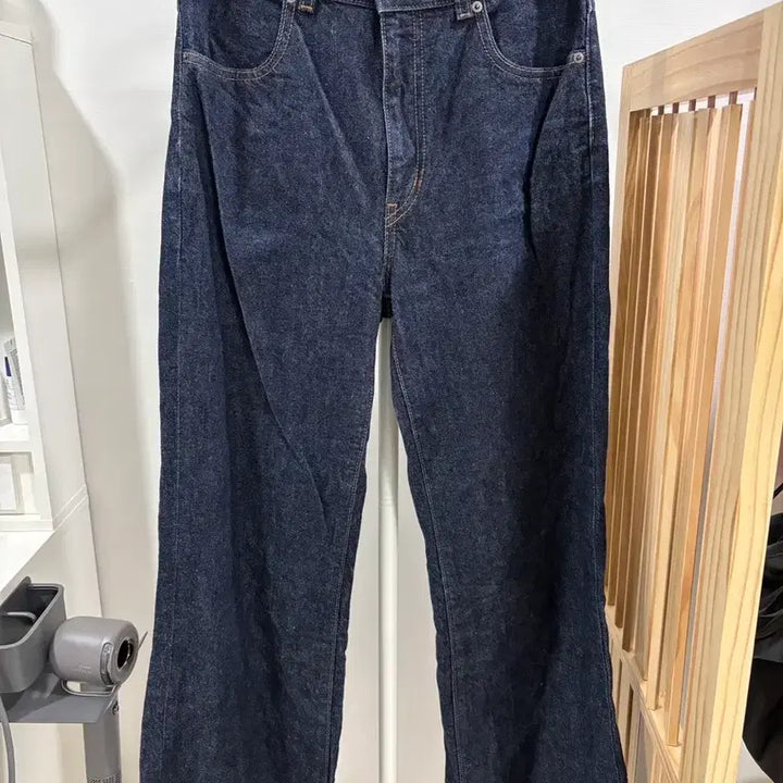 [BUNJANG] Uniqlo Dark Denim Wide Pants Women&
