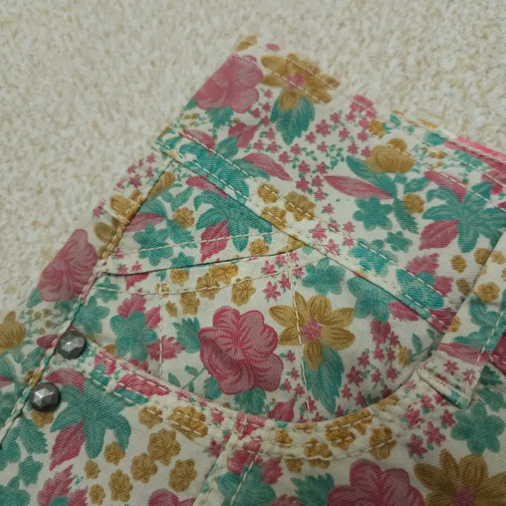 [BUNJANG] Vintage Floral Print Shorts / (EUR36)여성 반바지 숏팬츠 플라워 빈티지 바캉스 W3099